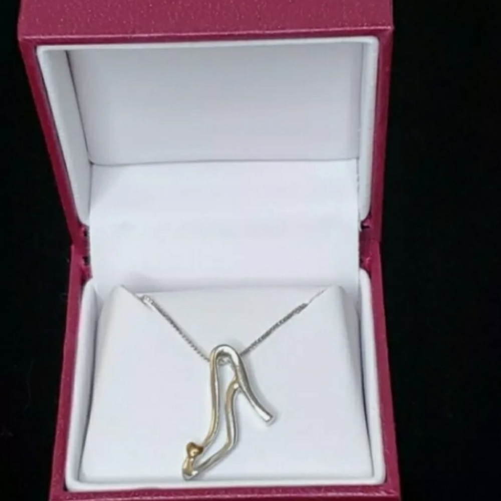 Helzberg 925 14k Disney Cinderella Necklac - Picture 2 of 9